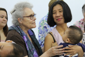 Carole Pitman Trustee Carole 2019 visit to Karen